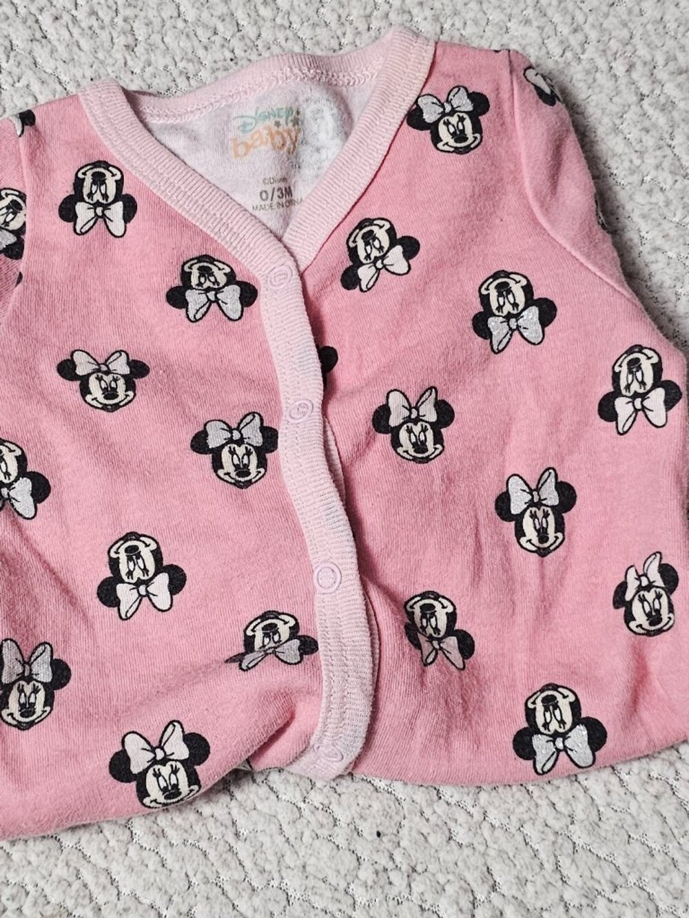 Minnie Mouse - Disney Baby One Piece Set Size 0-3 Months - Preowned